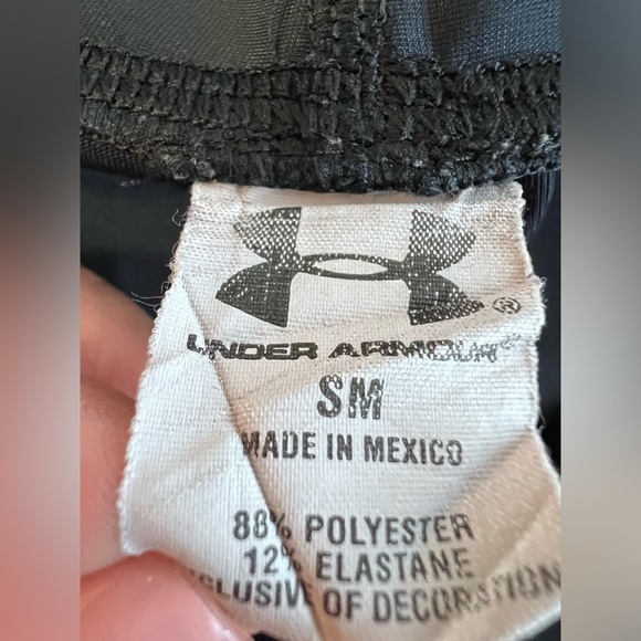 Under Armour UA Heat‎ Gear Capri Black Stretchy Compression Womens Small S - Picture 5 of 9